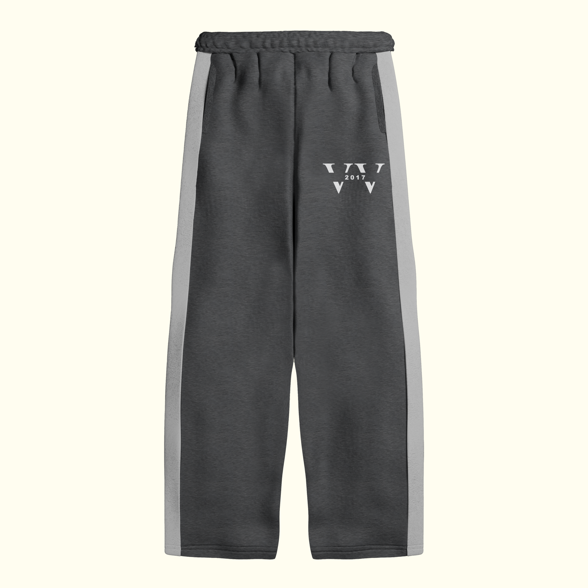 GRAY STRIPPED SWEATPANTS